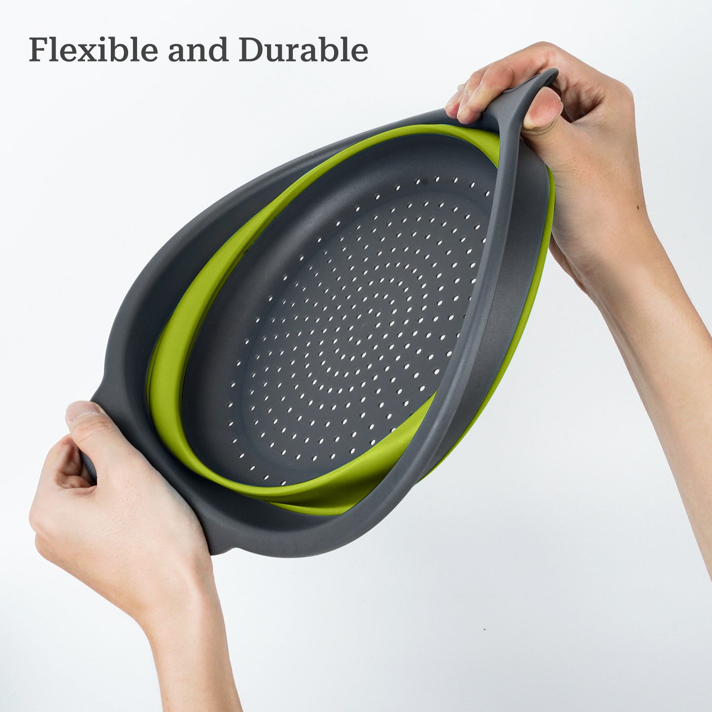 Collapsible Colander Set of 3 (Gray-Green)