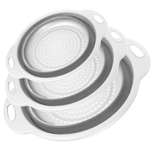 Gray-White collapsible colander 1