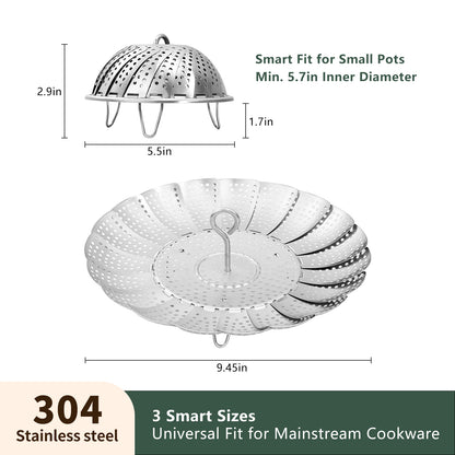 Steamer Basket (Small 5.5'' to 9.5'')