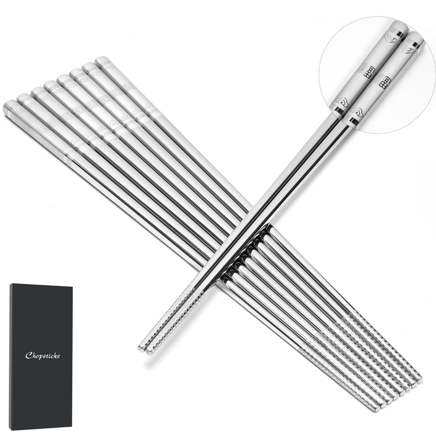 304 Stainless Steel Chopsticks (5 pair)