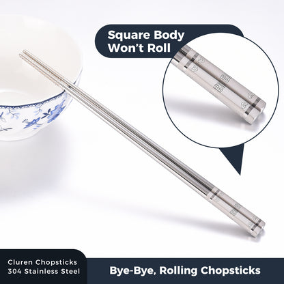 304 Stainless Steel Chopsticks (5 pair)