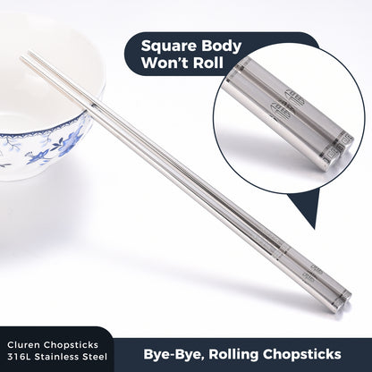 316L Stainless Steel Chopsticks (Silver)
