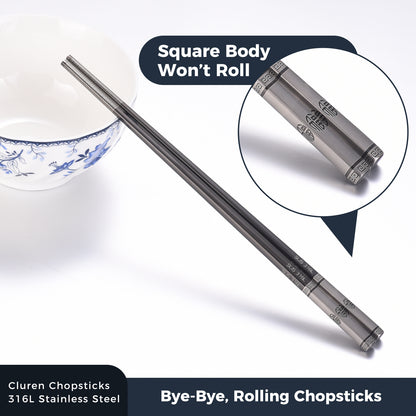 316L Stainless Steel Chopsticks (Multicolor)