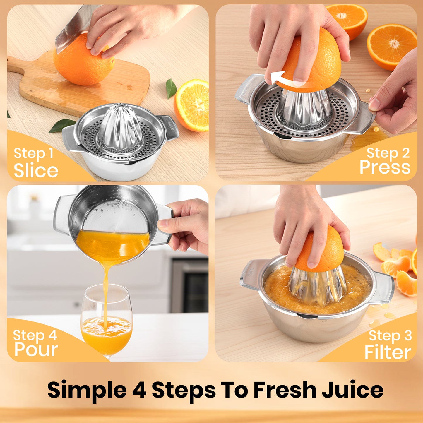 316L Stainless Steel Manual Juicer