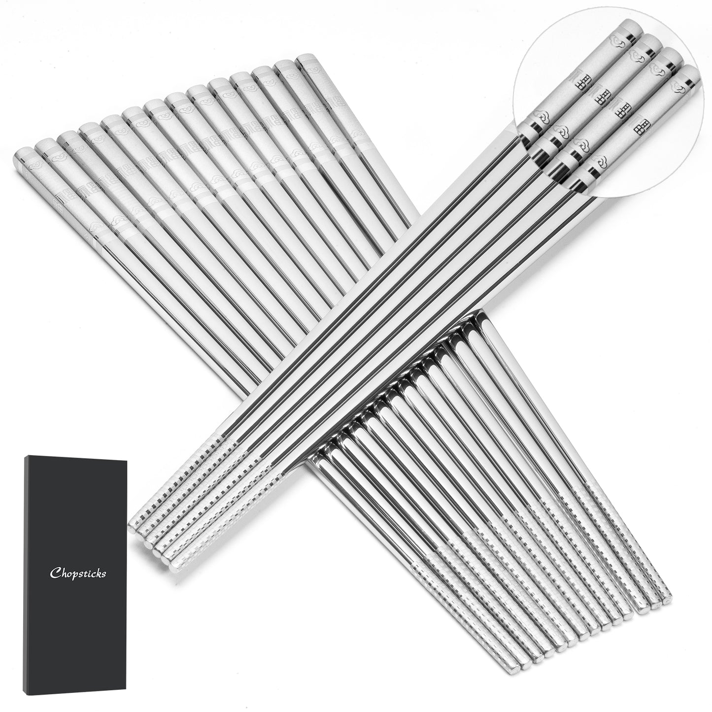 304 Stainless Steel Chopsticks (10 pair)