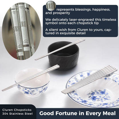 304 Stainless Steel Chopsticks (10 pair)